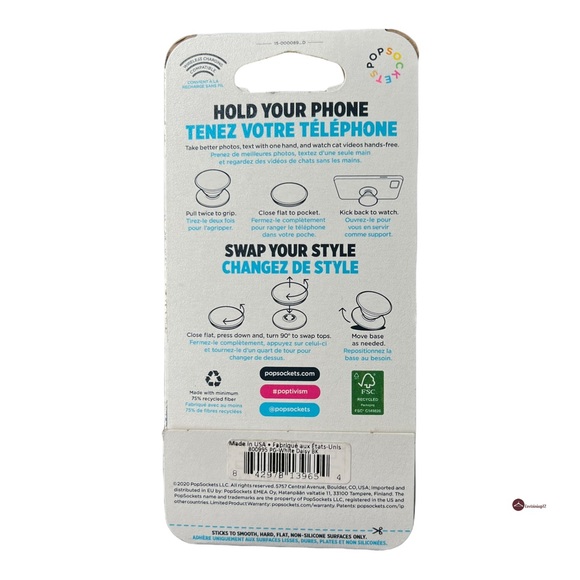 POPSOCKETS PopGrip White Daisy Flower Phone Grip Stand - Picture 7 of 8